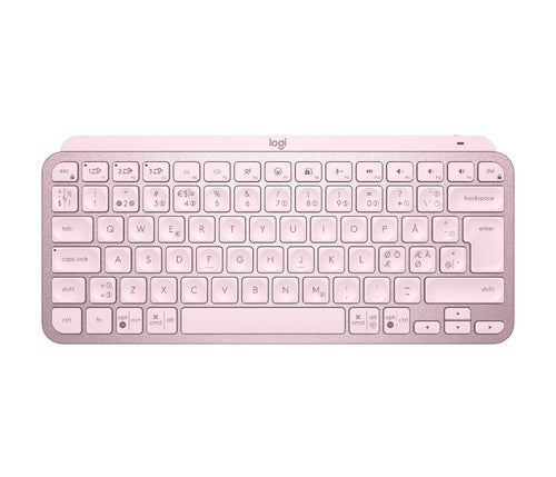 Logitech Keyboard (nordic) Mx Keys Mini Swe (w), Pink — image 1