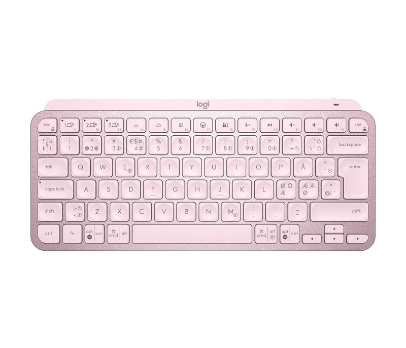 Logitech Keyboard (nordic) Mx Keys Mini Swe (w), Pink