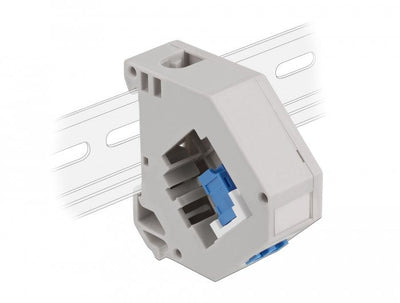 Delock Adapter Carril Din With Keystone Lc Duplex Connector Female a Lc Duplex Connector Female Blue — image 1