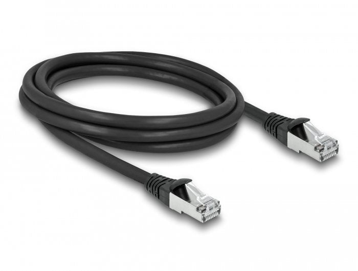 Delock RJ45 Network Cable CAT.6A S FTP Pur Outdoor 2M Black