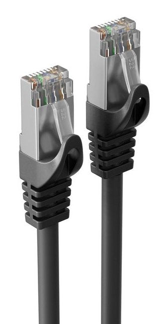 S-impuls RJ45 Network Cable, CAT.7 S FTP, Pur, Black 20M