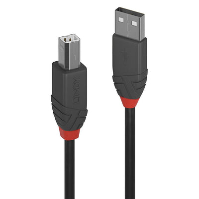 Lindy 36677 USB Cable 10M USB 2.0 USB a USB B Black Grey Red — image 1