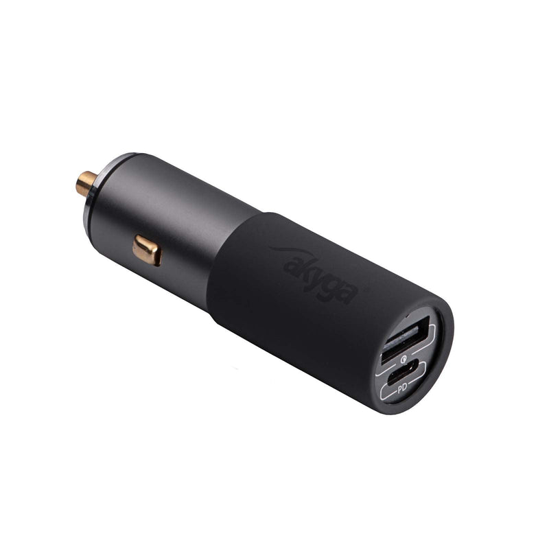 Akyga Car Charger 12 24V AK-CH-26 100W USB-A + USB-C Pd Quick Charge 3.0 5-20V 1.5-5A Grey