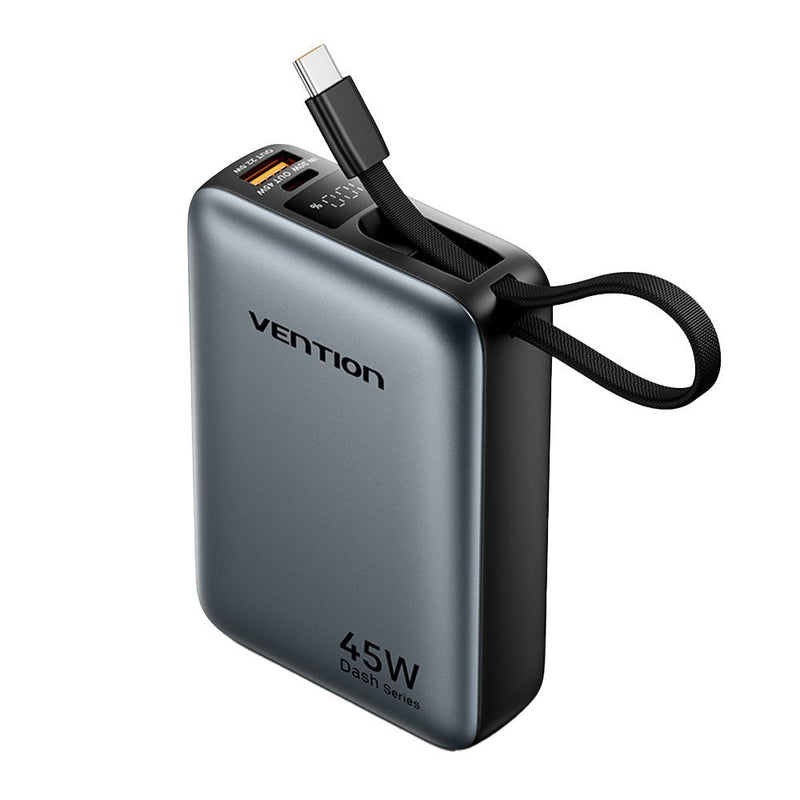 Vention Powerbank 20000MAH FHGH0 45W Grey Includes USB Cable Type-c