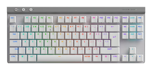 Logitech Keyboard English G G515 Set RF Wireless + Bluetooth QWERTY Ee.uu. White — image 1