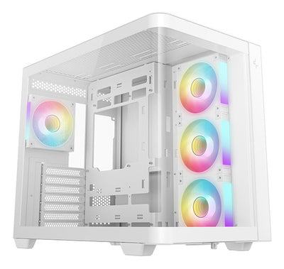 Deepcool PC Case CG530U 4F Wh White Gebogene Glasvitrine) R-CG530U-WHAGA4-G — image 1