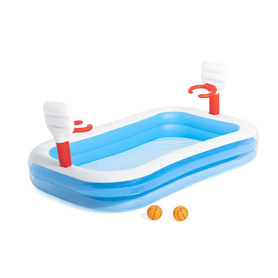 Bestway Inflatable Paddling Pool For Children Bestway 636 L 254 X 168 X 102 Cm Basketball