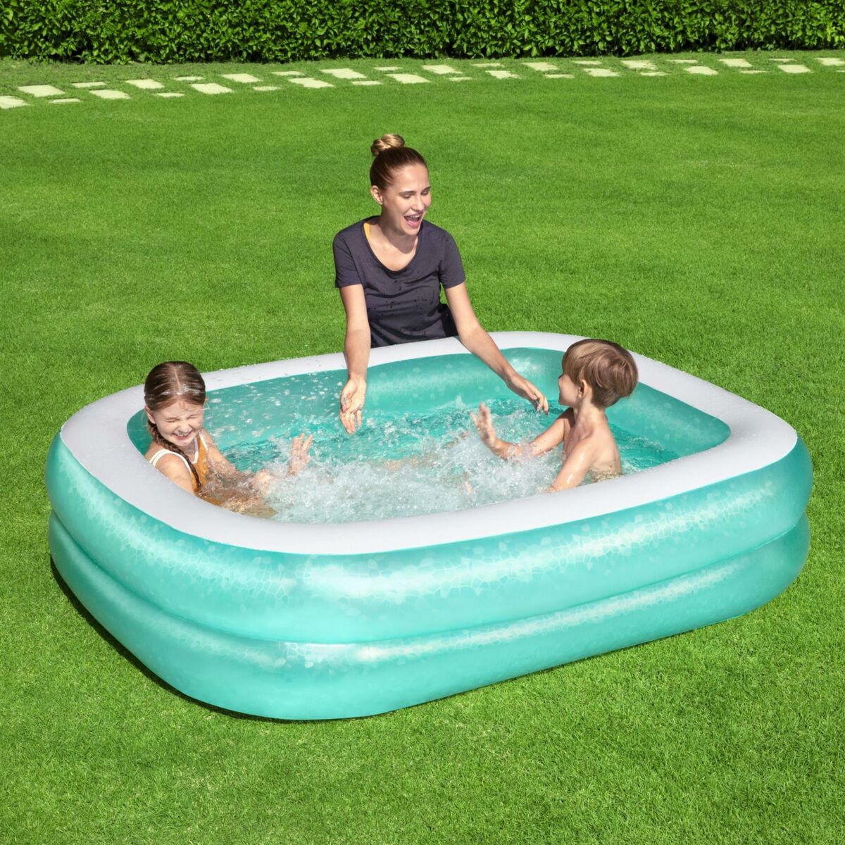 Bestway Inflatable Paddling Pool For Children Bestway Multicolour 201 X 150 X 51 Cm