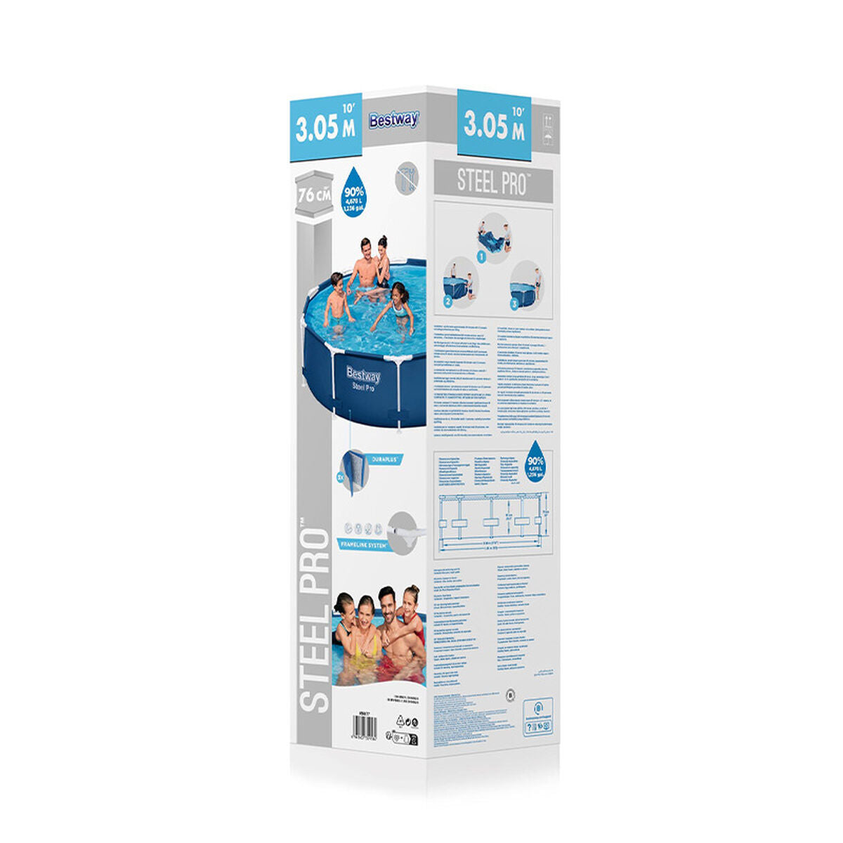 Removable pool Bestway 305 x 76 cm 305 x 305 x 76 cm