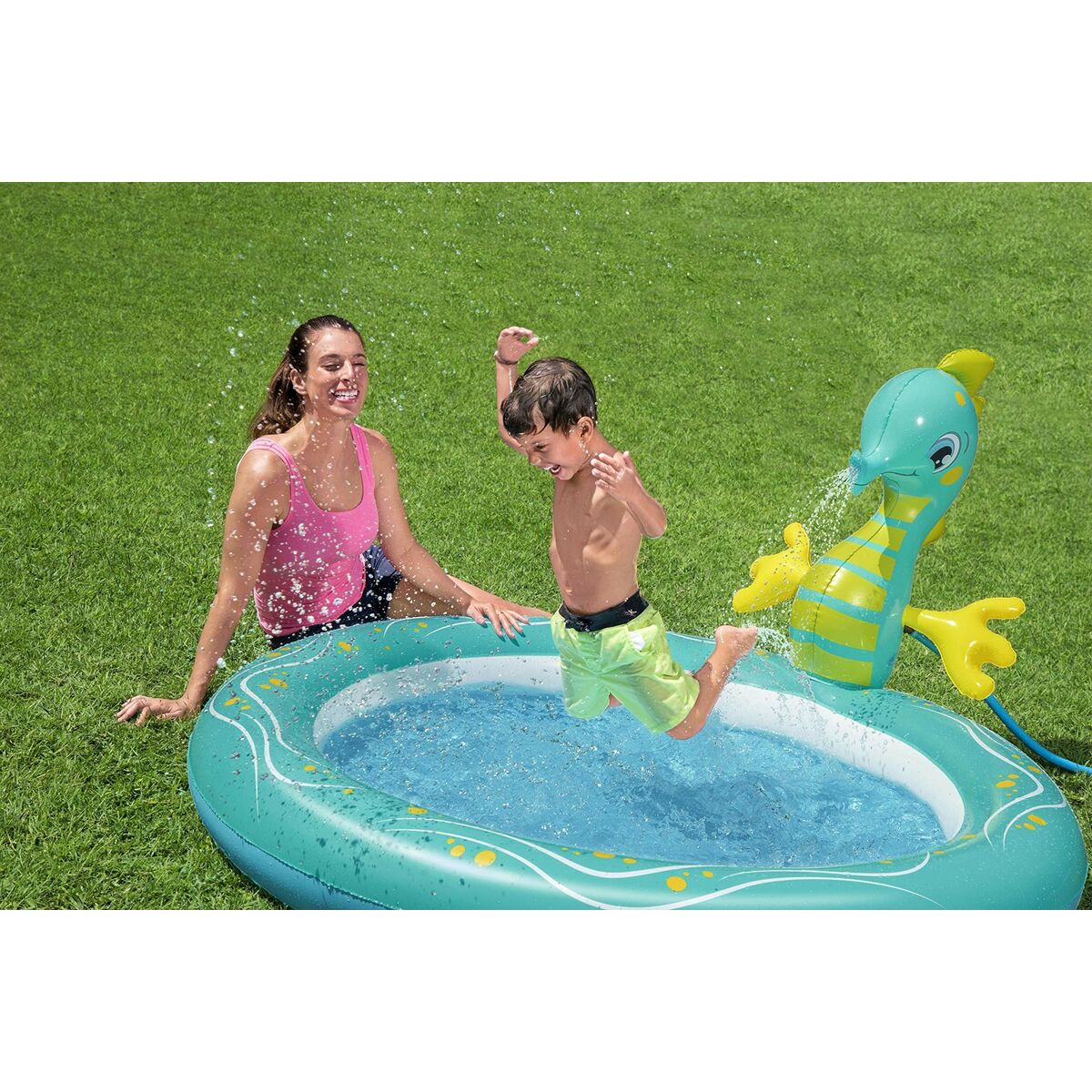 Bestway Inflatable Paddling Pool For Children Bestway Sea Horse 188 X 160 X 86 Cm
