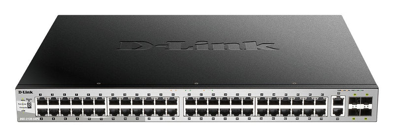 Switch Gestionable L3 D-link Stackable DGS-3130-54PS/ And 48P PoE (370W) Giga + 2P 10G + 4P 10G Sfp +