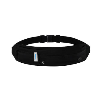Waterfly Running Waist Bag 3.0 Black Unisex Lycra 1L with Reflectors & Headphone Output