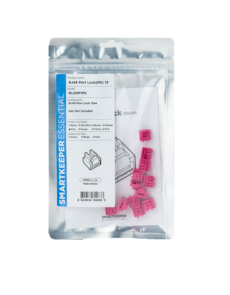 Smartkeeper Basic RJ45 Port Blocker Pink 12 Units