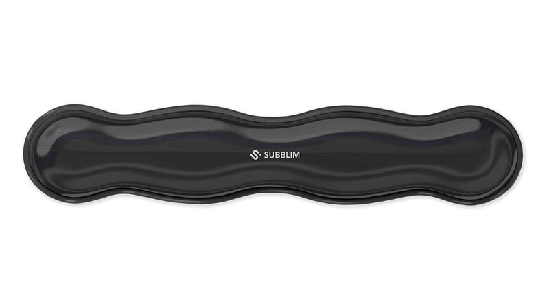 Subblim Mouse Pad Keyboard Crystal Flex Wrist Rest Black Wrist Rest Subblim Ergo Glass Flex