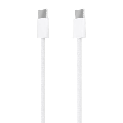 Aisens USB Cable 2.0 3A 60W Apple - Type USB-C/M-usb-c/M - 1M - White — image 1