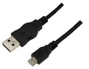 Logilink USB Cable 2.0A Micro USB 0.60M Black CU0057
