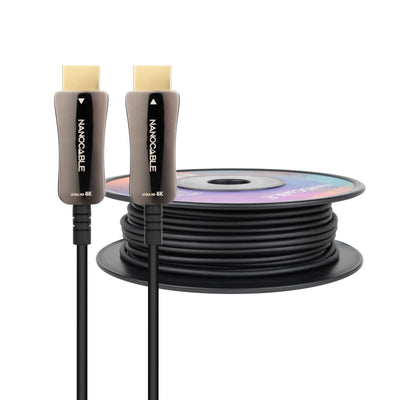 Nanocable HDMI Cable V2.1 Aoc Male a HDMI V2.1 Male 60M - 8K@60HZ 4K@120HZ 48Gbps - Black — image 1