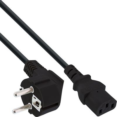 Inline 60PCS. Bulk-pack ® Power Cable CEE7/7 Angled / 3PIN IEC C13 0.5M — image 1