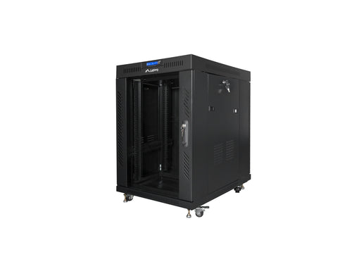 Lanberg Cabinet Rack 19 Pulgadas, 15U, 600 X 800, Door Glass Lcd, Paquete Flat Black — image 1