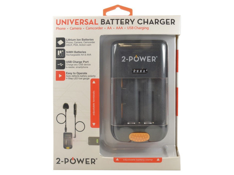2-POWER Battery Universal Charger-retail Retail Boxed With Eu Power Cord UDC5001A-RPEU