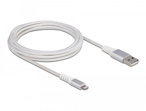 Delock USB Daten- And Cable Charging Iphone™, Ipad™, Ipod™ Dupont™ Kevlar® White 3M — image 1