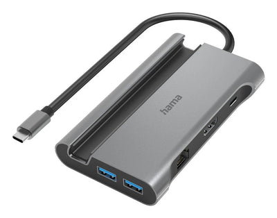Hama Essential Hub USB 3.2 - Power Maxima 100W - USB Cable -c Integrado 15CM - LAN Ethernet 1Gbps - HDMI 4K -  — image 1