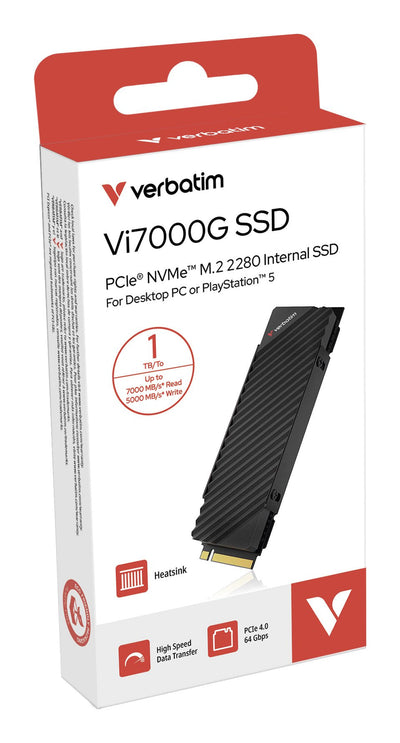 Verbatim Drive SSD 1TB, PCIE 4.0, M.2 2280, VI7000G 49367 — image 1