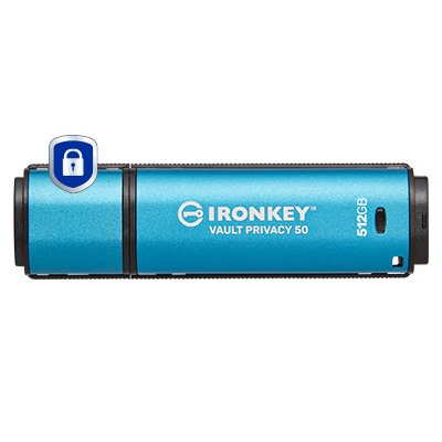 Kingston Ironkey Vault Privacy 50 512GB USB 3.0 256BIT Aes Encrypted