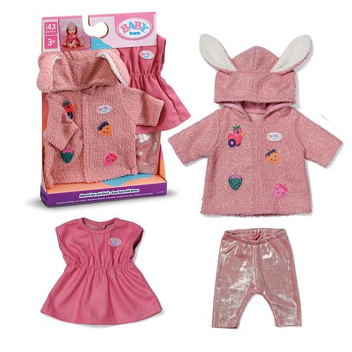 Zapf Creation Baby Born® Set Abrigo Con Vestido 43CM, Accesorios Muñecas 840740