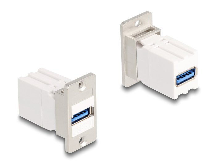 Delock Panel Mount Empalme USB 5Gbps Type a Connector Female a USB Type a Connector Female Konisch