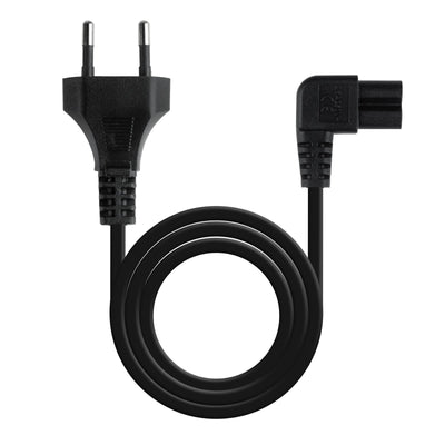 Cable Aliment. Acodado CEE7/16/M-C7/H Black 3.0M — image 1