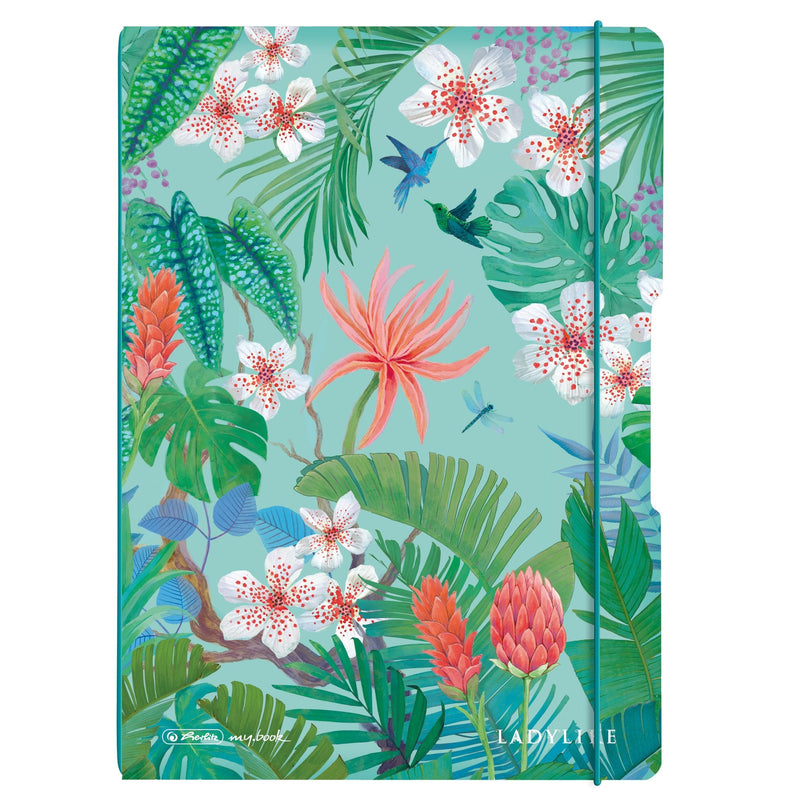 Herlitz Ladylike Jungle Notebook And Block A4 80 Hojas Green Multicolour