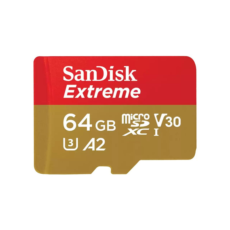 SanDisk Micro Sdxc Extreme 64GB 170/80MB/S A2 C10 V30 Uhs-i U3 SDSQXAH-064G-GN6MA