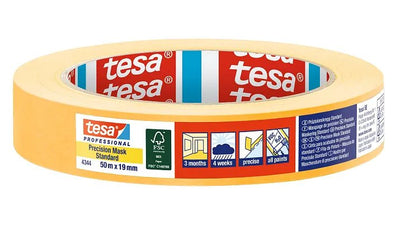 Tesa Professional 4344 50M Tape Pintor Multiusos Apto Uso Indoor Adecuado Uso Exteriores Paper Orange — image 1