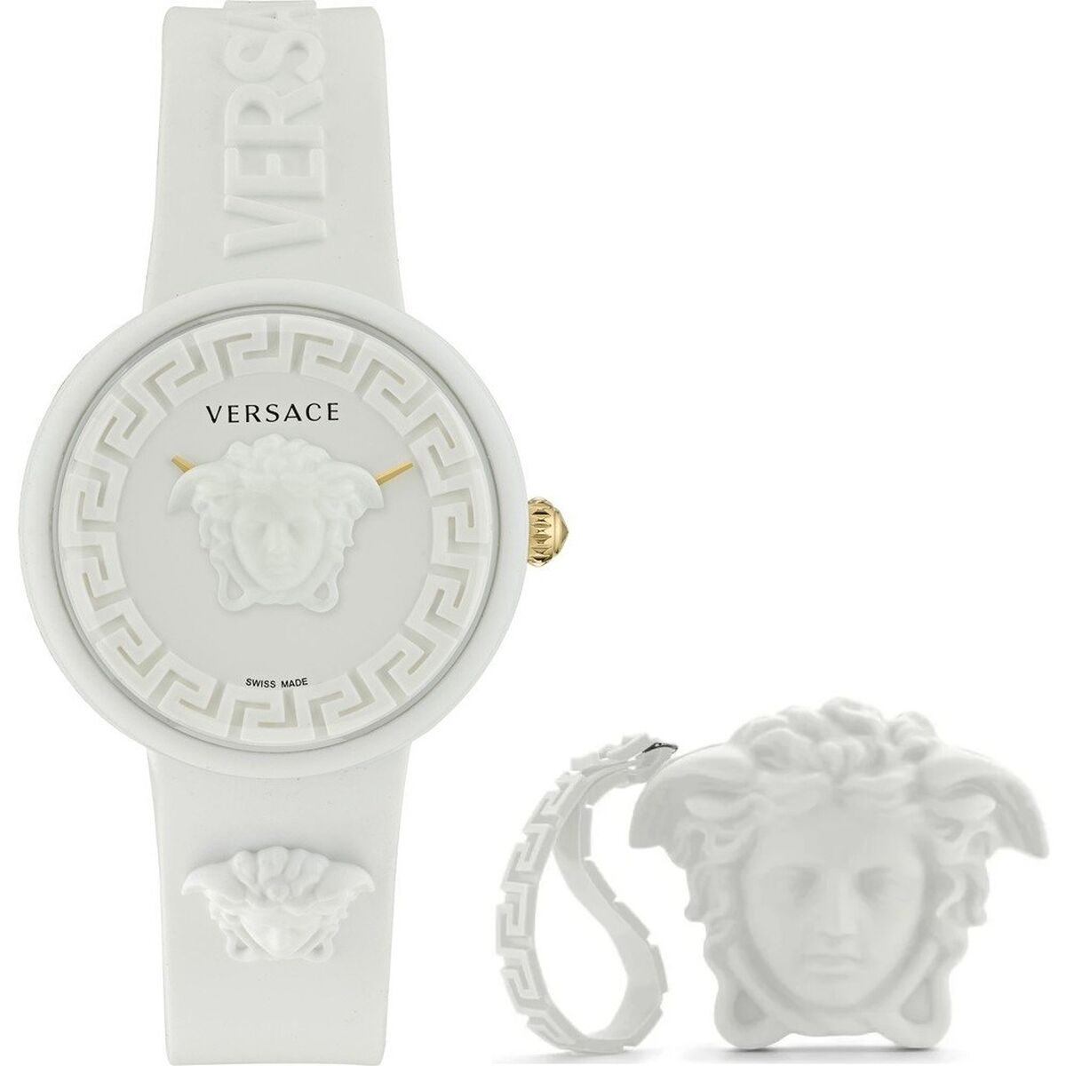 Versace Ladies' Watch Versace Medusa Pop 3H + Versace White Silicon Purse (Ø 39 Mm)
