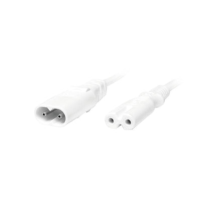 Logilink 2M, IEC 60320-C8/IEC 60320-C7 White C8 Acoplador C7 Acoplador — image 1