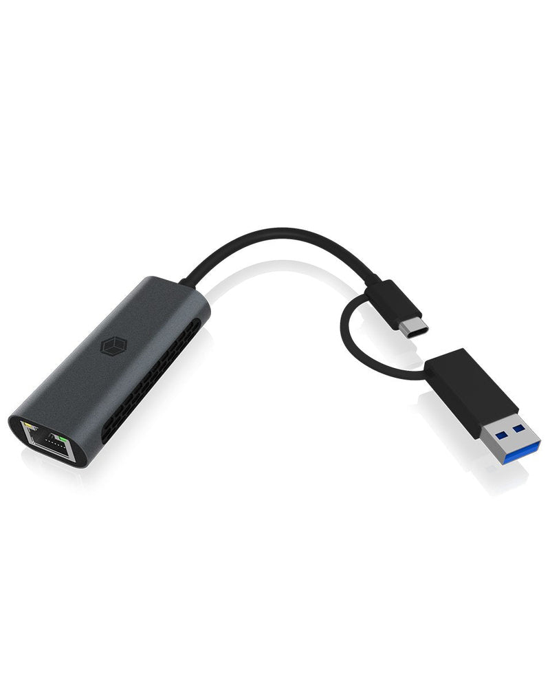 Adapter Icybox USB 3.2 GEN1 Type-a, Type-c 2.5GB Ethernet LAN Retail