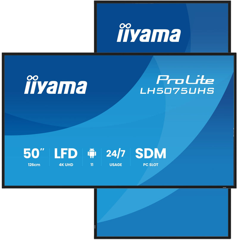 Iiyama LH5075UHS-B2AG Pantalla Señalización Pantalla Plana Señalización Digital 125,7CM (49.5) LCD Wi-Fi 500 Cd /
