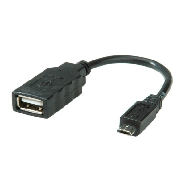 Roline Cable USB 2.0 USB 2.0 Typ Micro B - Typ a Bu, Otg, 0,15M