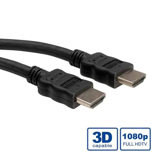 Roline HDMI High Speed Cable With Ethernet, Lsoh, Black 2M