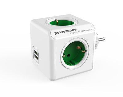 Powercube Genuine USB4 Sockets + 2 USB Green — image 1