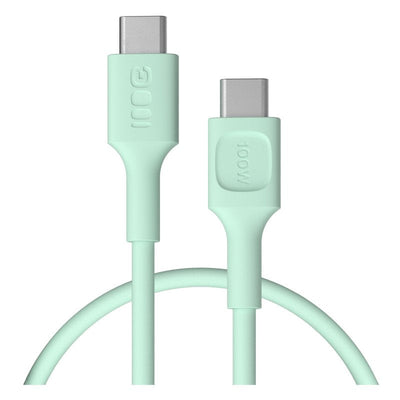 Green Cell USB-C To USB-C Cable Powerflex 100W 0.3M Green - Silicone — image 1