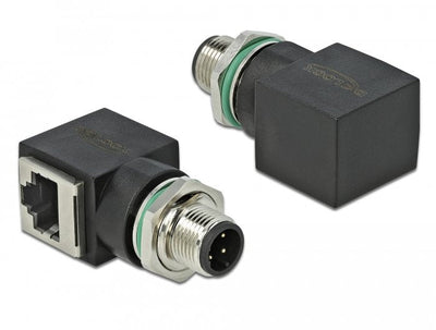 Delock Adapter M12 4 Pin Male a RJ45 Female — image 1