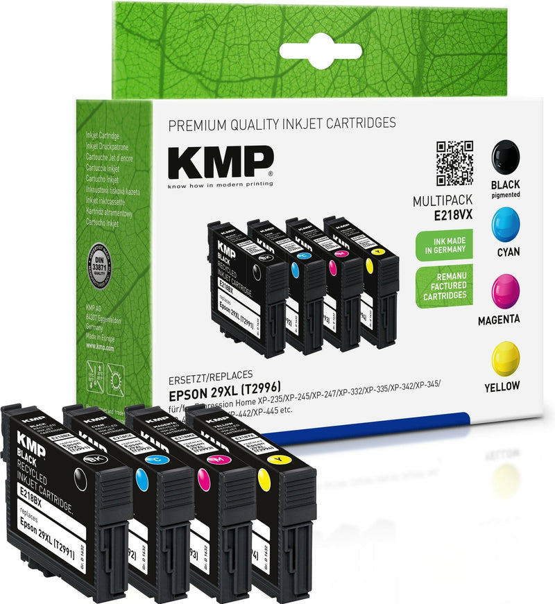 Kmp E218VX Black Cyan Magenta Yellow