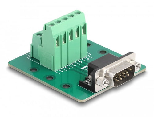 D-sub 9 Pin Connector Male a Terminalblock Carril Din — image 1
