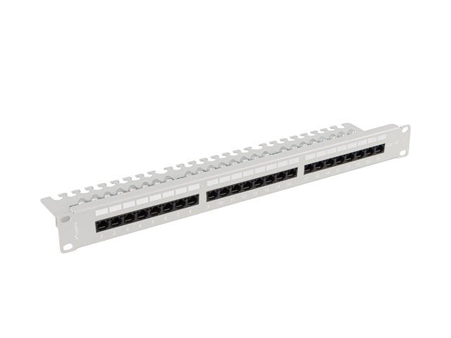 Lanberg Patch Panel 24 Port 1U 19 CAT.5E UTP With Cable Organizer Black