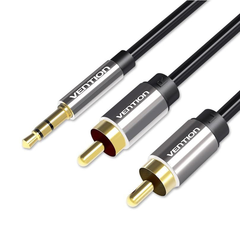 Vention Cable Stereo Bcfbf Jack 3.5 Male 2X Rca Male 1M Black