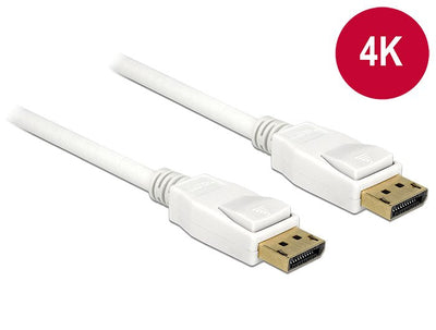 Delock Cable DisplayPort M/M 3M White — image 1