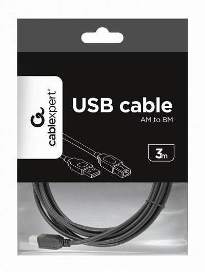 Gembird USB Cable a/B 3M Printer Black — image 1