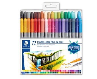 Staedtler Case 72 Markers Double Punta Fibre Design Journey Colours Surtidos